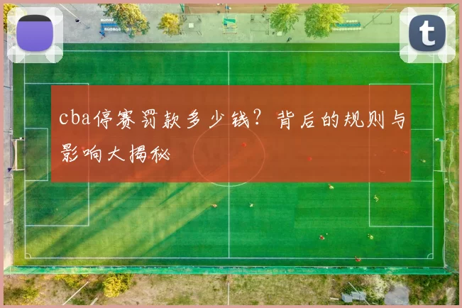 cba停赛罚款多少钱？背后的规则与影响大揭秘